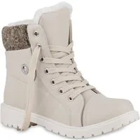 VAN HILL 840853 Stiefelette Damen Stiefeletten Anna Winter Boots mit Warmfutter & Profilsohle