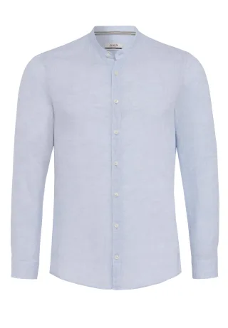 pure - PURE- Casual Hemd Langarm blau - Gr. - S