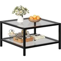 FUFU&GAGA Couchtisch Zweistufiger Couchtisch mit Stauraum