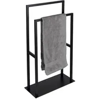 WENKO Handtuchständer Modell Rivaltana, freistehend, für Handtücher und Kleidung, Edelstahl, Industrial Style