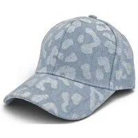 styleBREAKER Baseball Cap Baseball Cap Jeans Leo Muster (1-St)