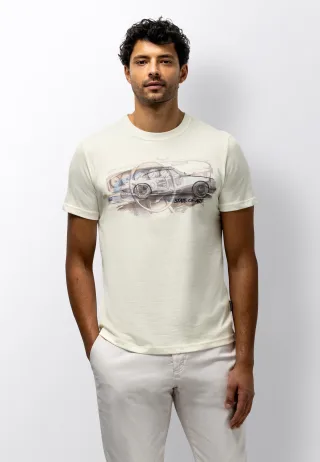 State of Art - T-Shirt mit digitalem Print auf der Brust - Gr. - M