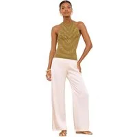 LIPSY Trägertop Verziertes Neckholder-Top mit Golddetails, Regular (1-tlg)