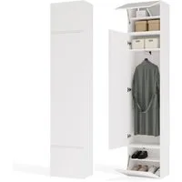 Raumhirsch Furniture Schuhschrank Garderobenschrank mit Stauraum (Maße 35 x 50 x 238 cm)