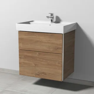 Sanipa 3way Waschtischunterbau zu Villeroy & Boch Collaro Waschtisch mit 2 Auszügen, Eiche-Kansas BR83559