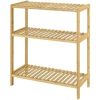 en.casa Standregal, »Nyköping« Bambus Regal 58x26x66cm mit 3 Ablagen