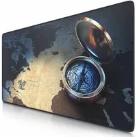 CSL Gaming Mauspad XXL Speed Mousepad 900 x 400 x 3 mm, große Tischunterlage, rutschfest, abwaschbar, Geschwindigkeit & Präzision, Compass