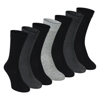 7er-Pack Herren Klassische Anzugsocken - Weiche Atmungsaktive Plain-Dresssocken