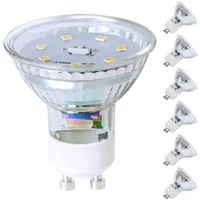 ZMH LED-Leuchtmittel 5W Energiesparlampe Abstrahlwinkel 110° Spot Reflektor Birne, GU10, 6 St., Neutralweiß, Neutralweiß