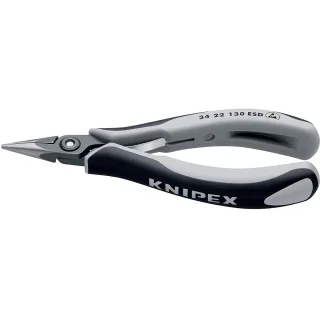 KNIPEX Präzisions-Elektronikzange ESD, flachrund - 3422130ESD