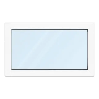 Fenster 100x60 cm, Kunststoff Profil aluplast IDEAL® 4000, Weiß, 1000x600 mm, einteilig festverglast, 2-fach Verglasung, individuell konfigurieren