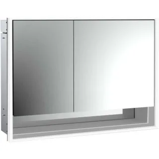 Emco Loft Unterputz-Lichtspiegelschrank 979805215 1000x733mm, Unterfach, LED 2-türig breite Tür rechts, aluminium/Spiegel