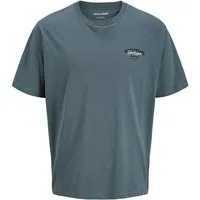 Jack & Jones Rundhalsshirt Jack&Jones T-Shirt blaugrau Übergrößen JJYUKI