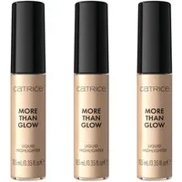 Catrice Highlighter MORE THAN GLOW LIQUID HIGHLIGHTER, 3-tlg., in einem schimmernden Ton für einen individuell anpassbaren Glow