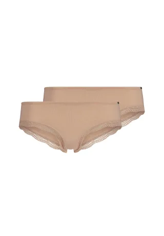 SKINY - Skiny Damen Cheeky Panty 2er Pack Classicotton beige - Gr. - 36