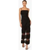 Adrianna Papell Abendkleid Ruffle Knit Long Dress A chic ruffle evening gown