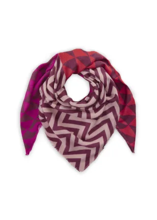 Tuch aus weichem Acryl mit graphischen Motiven pink - Gr. - one size