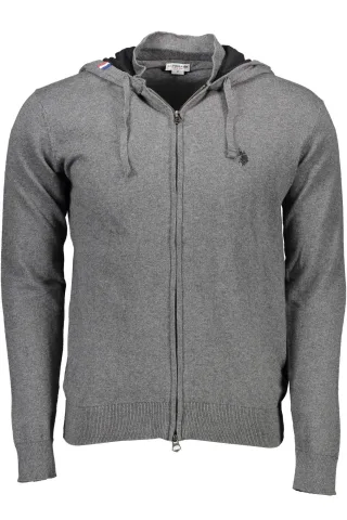 Zip-Up Strick-Hoodie Modell