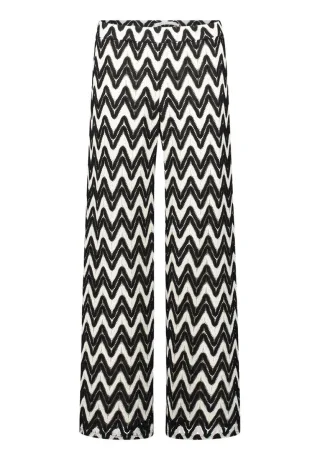 Betty & Co - Marlenehose mit Muster schwarz/weiß - Gr. - 40