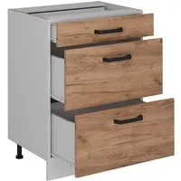 Vicco Unterschrank R-Line, Goldkraft Eiche/Weiß, 60 cm ohne Arbeitsplatte (1-St)