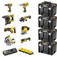 Akku-Kombopack DCK865P4T, 18Volt, Schlagbohrschrauber gelb/schwarz, 8 Akku-Maschinen, 4x Li-Ionen XR Akku 5,0Ah