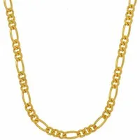 HOPLO Goldkette Goldkette Figarokette Halskette 2,2 mm - 45 cm massiv 333-8 Karat Gold, Made in Germany