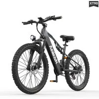 PixelPilot E-Bike Cityrad XT90 26 Zoll Elektrofahrrad 48 V 20 Ah Akku, 7-Gang Shimano-Schaltung, 7 Gang, Heckmotor, 960 Wh, (Packung), mit NFC und Farbdisplay