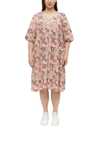 s.Oliver - Kleid rot/mehrfarbig - Gr. - 54