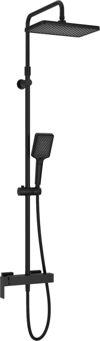 Neuesbad Serie 710 Duschsäule mit Armatur, Schwarz NB1DENACN1BZ1