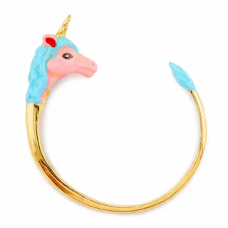 Einhorn Armreifen vergoldet