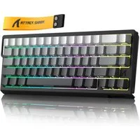 ATTACK SHARK X68 HE 8KHz Rapid Trigger Gaming-Tastatur, 0,01mm,RGB Gaming-Tastatur (Kabelgebunden Hall-Effekt Magnetische Tastatur)