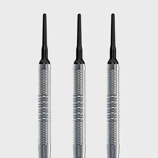 Soft Dart Barrel Zylinder Grip3 V2 - Silber / 16g