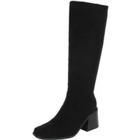 Ital-Design Elegante Blockabsatz-Stiefel für Damen im Alltag Stiefel (90793528) Blockabsatz Stiefel in Schwarz