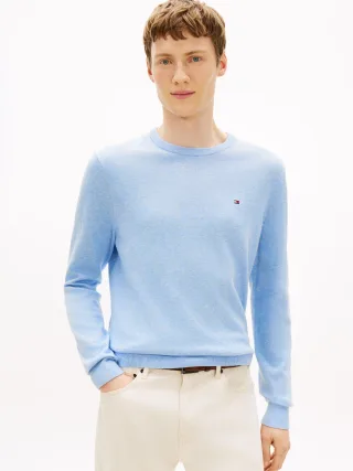ESSENTIAL SSNL COTTON CREW NECK Vessel Blue Heather - Gr. - XXL
