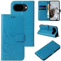 Tec-Expert Handyhülle Cover Tasche Hülle für Google Pixel 10a, Klapphülle Case mit Kartenfach Fliphülle aufstellbar, Motiv Blumen