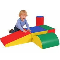 HOMCOM 5er-Set Bauklötze Bauspielzeug zum krabbeln, klettern Spielbausteine, (Riesenbausteine, 5 St., Bausteinset), für Baby & Kleinkinder Mehrfarbig