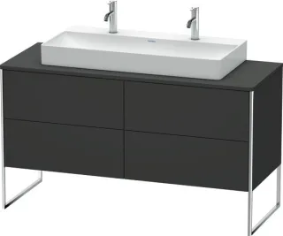 Duravit XSquare Konsolenwaschtischunterbau bodenstehend Graphit Supermatt 1400x548x778 mm - XS4925M8 XS4925M8080