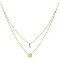 Fascination by Ellen K. Collierkettchen Gold 375 zweifarbig Zirkonia