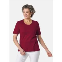 GOLDNER T-Shirt Basic Baumwollshirt mit kurzem Arm Rundhals-Shirt, hüftlang, aus reiner Baumwolle