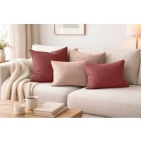 Amilian Dekokissen - Kissen Set 4er - Sofakissen mit Füllung 2x 50x50 + 2x 35x45cm, (4 Stück) Kuschelkissen - Zierkissen mit Kissenfüllung - Couchkissen