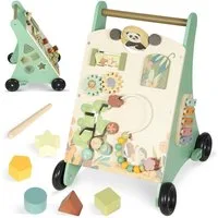 AIYAPLAY Lauflernwagen Montessori Lauflernhilfe mit Geschwindigkeitskontrolle, Xylophon, (Set, 1-tlg., Lauflernwagen mit Formenblöcken), Montessori, einstellbare Radspannung