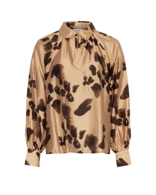 msch copenhagen - MSCHNilla Romina Top AOP Iced Coffee Leo - Gr. - M