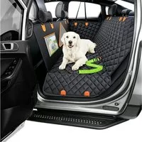 CkeyiN Pro Tierdecke Hundedecke Auto Rückbank,Hundematte Auto,Hundesitzbezug, Verbreitert,Wasserdicht/rutschfest/Rasierfest/Einklappen, Tragkraft bis 180 kg,mit Sicherheitsgurt,für Hunde,für Autos und SUV