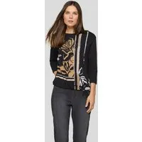 Rabe 3/4-Arm-Shirt mit Frontprint und Nieten