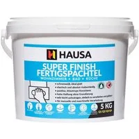 Hausa Fertigspachtel HSFF, gipsgebunden, Eimer, (Super Finish, 5-tlg., Füll Bad Glätt), Innenräume, schnelle Austrocknung, elastisch, rissbeständig, Q1-Q4