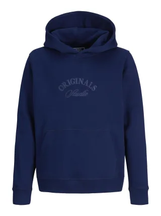 JACK&JONES - JORBLEECKER BRANDING SWEAT HOOD BF JNR ocean cavern - Gr. - 152