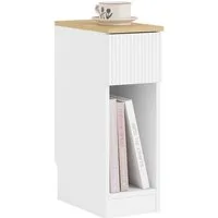 SoBuy Nachttisch FBT111, Nachtschrank kleiner Beistelltisch 20cm Breite, Nightstand, Nachttisch schmal, mit Schublade, Schlafzimmer Wohnzimmer kleine Räume