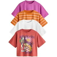 Next T-Shirt Oversized Fit T-Shirts mit Grafik, 4er-Pack (4-tlg)