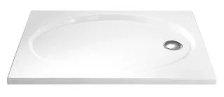 HSK Acryl Rechteck-Duschwanne flach 75 x 90 x 10 cm, ohne Schürze 520075-pergamon
