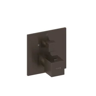 KLUDI-DECUS Unterputz-Brause-Thermostat, Feinbau-Set mit Funktionseinheit Brushed Gunmetal 54885N275